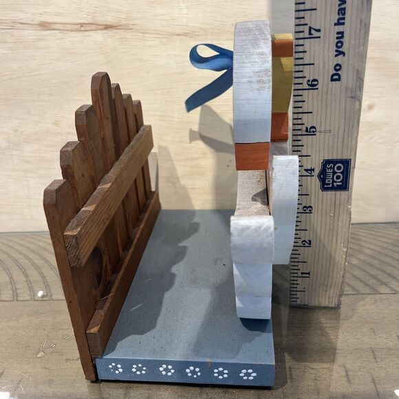 Vintage Duck Goose Napkin Holder 80s 90s cottage core country Farmhouse blue Woo - Picture 4 of 5